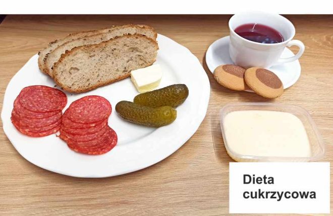 Zdjęcie przedstawia posiłek, kolację zgodnie z dietą cukrzycową