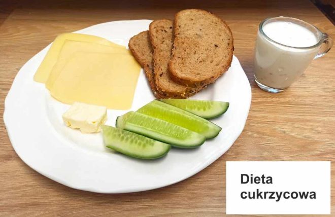 Zdjęcie przedstawia posiłek, kolację zgodnie z dietą cukrzycową