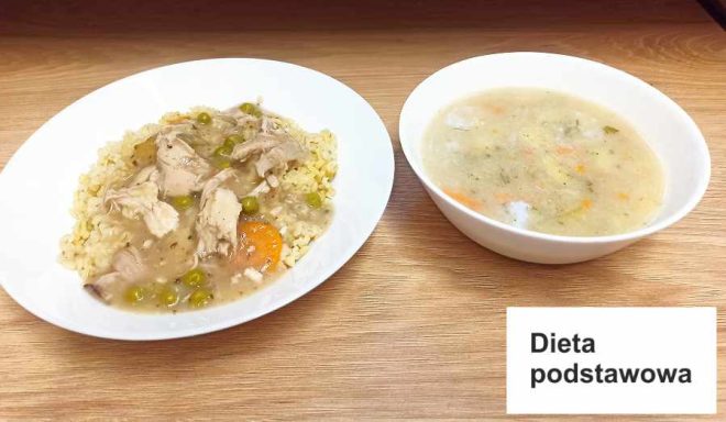 Zdjęcie przedstawia posiłek, obiad zgodnie z dietą podstawową